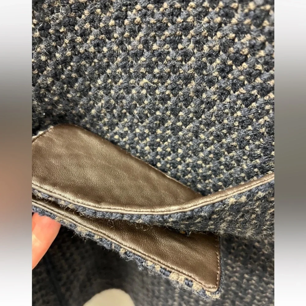 Loro Piana textured knit cashmere leather military jacket blazer cardigan - Picture 6 of 15